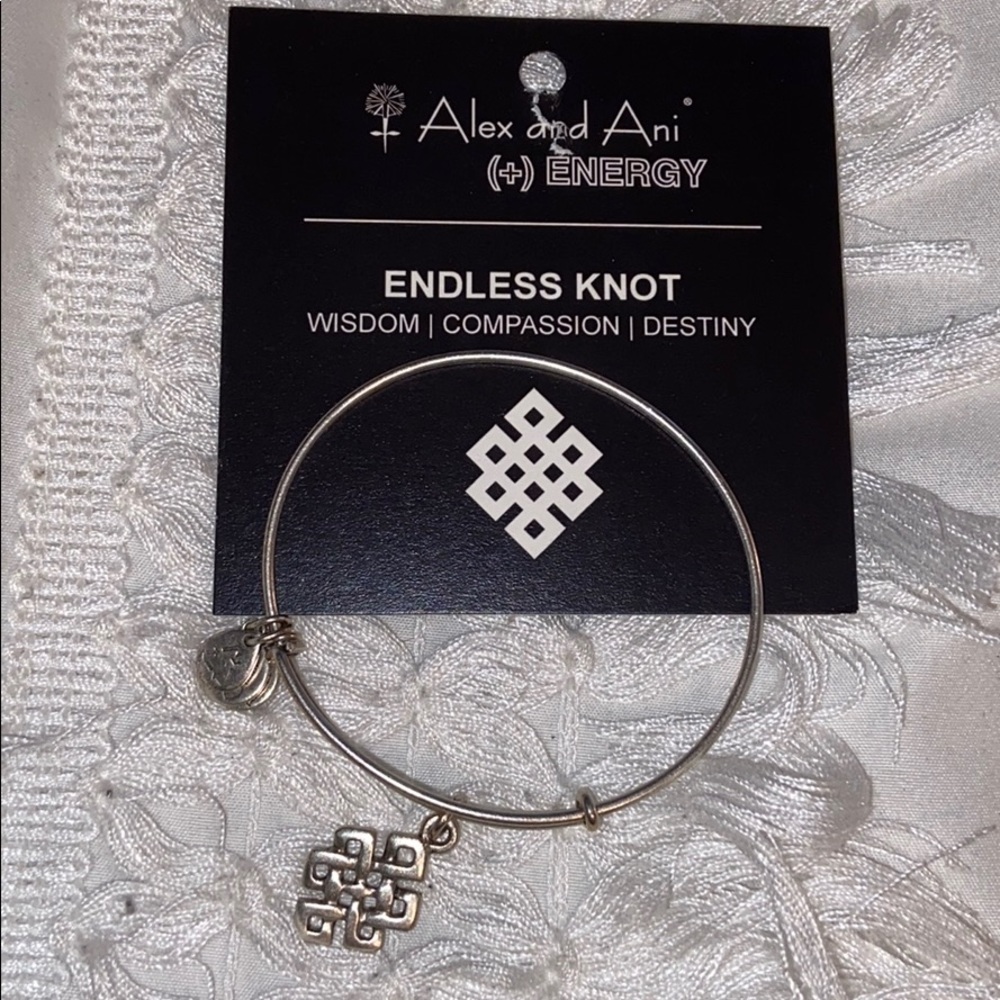 ALEX AND ANI silver Endless Knot bracelet
